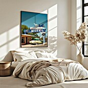 Papermoon Bild (Route 66, B x H: 100 x 140 cm, Ohne Passepartout, Rahmen Eiche) | BAUHAUS