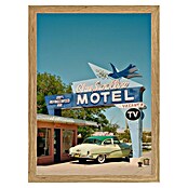 Papermoon Bild (Route 66, B x H: 100 x 140 cm, Ohne Passepartout, Rahmen Eiche) | BAUHAUS