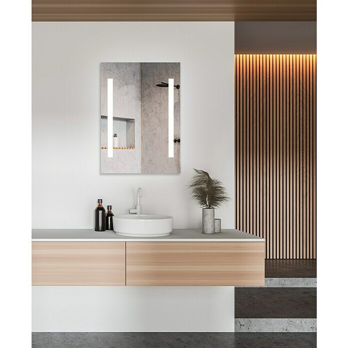 DSK Lichtspiegel Chrystal Creek (50 x 70 cm, Ohne eingebaute Digitaluhr) | BAUHAUS