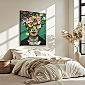 Papermoon Bild (Floral Frida, B x H: 50 x 70 cm, Ohne Passepartout, Rahmen Eiche) | BAUHAUS