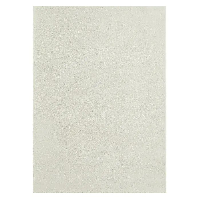 Hochflorteppich Lauria - Creme, 170 x 120 cm, 100 % Polyester - Quadratische, cremefarbene Fliese mit dezenter Textur, ideal für moderne Innenräume und stilvolle Akzente.