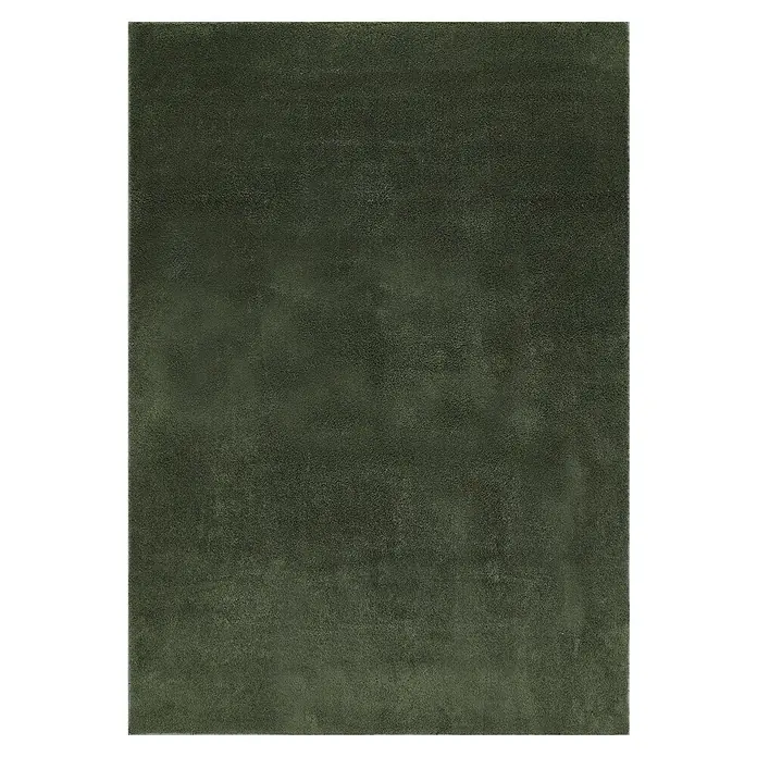 Hochflorteppich Lauria - Dunkelgrün, 230 x 160 cm, 100 % Polyester - Grüner Teppich mit subtiler Textur und elegantem Design, ideal für moderne Wohnräume. Er verleiht jedem Raum eine natürliche Note.