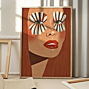 Papermoon Bild (Flower Eyes, B x H: 80 x 110 cm, Ohne Passepartout, Rahmen Eiche) | BAUHAUS