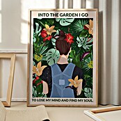 Papermoon Bild (Into the Garden, B x H: 100 x 140 cm, Mit Passepartout, Rahmen Eiche) | BAUHAUS