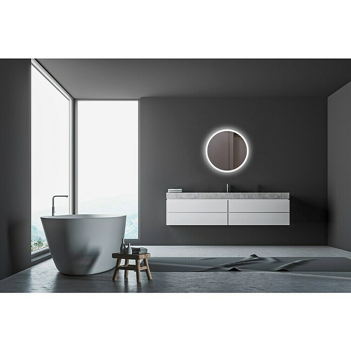 DSK Lichtspiegel Desire (Durchmesser: 55 cm, Silber, Leuchtmittel) | BAUHAUS