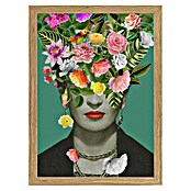 Papermoon Bild (Floral Frida, B x H: 50 x 70 cm, Ohne Passepartout, Rahmen Eiche) | BAUHAUS