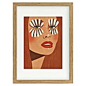 Papermoon Bild (Flower Eyes, B x H: 60 x 80 cm, Mit Passepartout, Rahmen Eiche) | BAUHAUS