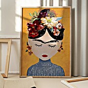 Papermoon Bild (Treechild Frida Gelb, B x H: 40 x 50 cm, Ohne Passepartout, Rahmen Eiche) | BAUHAUS