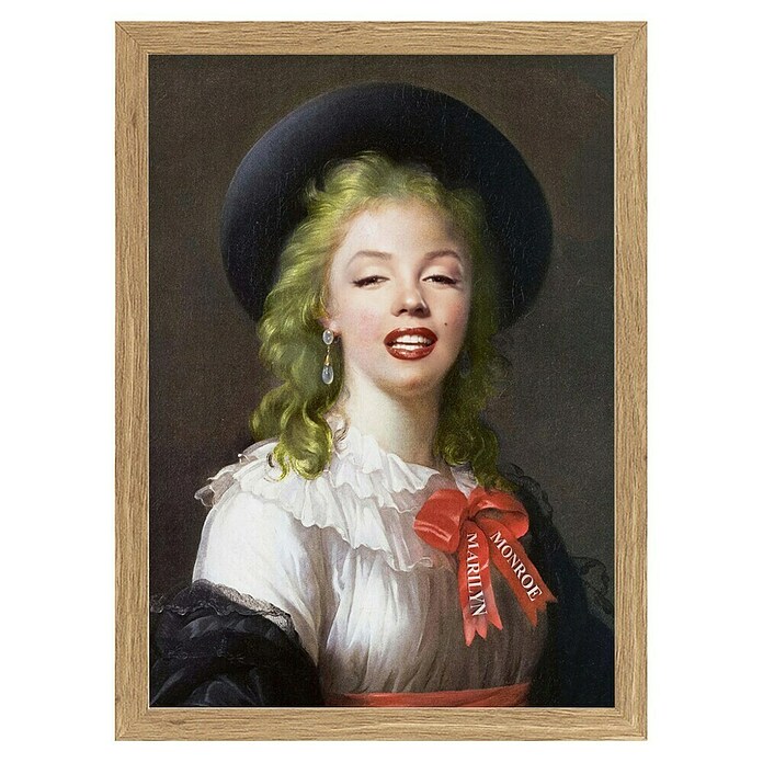 Papermoon Bild (Vintage Marilyn, B x H: 80 x 110 cm, Ohne Passepartout, Rahmen Eiche) | BAUHAUS
