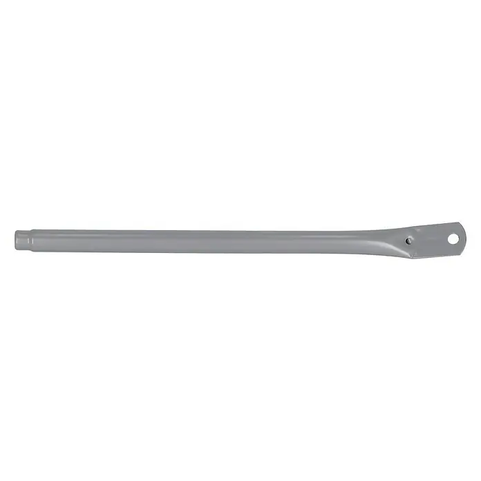 Ersatzbein - Passend für: Grillstar Kugelgrill Montana - Graue Metallstange mit abgerundeten Enden und einem Loch am breiteren Ende, ideal für verschiedene mechanische Anwendungen.