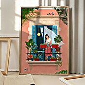 Papermoon Bild (Barcelona, B x H: 60 x 80 cm, Mit Passepartout, Rahmen Eiche) | BAUHAUS