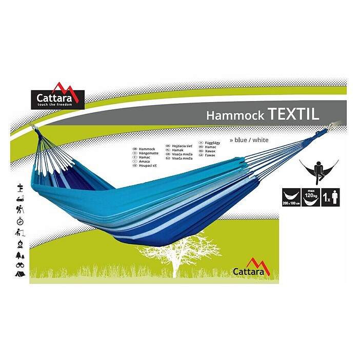 Viseča mreža Textil  (Do x Š: 200 x 100 cm, Modra) | Viseče mreže | Viseče vrtno pohištvo | Vrtno pohištvo | Vrt in prosti čas | Izdelki | BAUHAUS