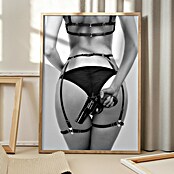 Papermoon Bild (Love & a loaded Gun, B x H: 80 x 110 cm, Mit Passepartout, Rahmen Eiche) | BAUHAUS