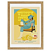 Papermoon Bild (Cocktails Whisky Sour, B x H: 100 x 140 cm, Ohne Passepartout, Rahmen Eiche) | BAUHAUS