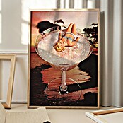 Papermoon Bild (Pink Margarita, B x H: 80 x 110 cm, Mit Passepartout, Rahmen Eiche) | BAUHAUS