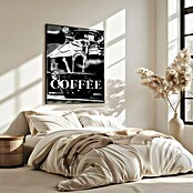 Papermoon Bild (Coffee Text, B x H: 80 x 110 cm, Mit Passepartout, Rahmen Eiche) | BAUHAUS