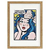 Papermoon Bild (I Kissed a Girl, B x H: 80 x 110 cm, Mit Passepartout, Rahmen Eiche) | BAUHAUS