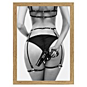 Papermoon Bild (Love & a loaded Gun, B x H: 100 x 140 cm, Ohne Passepartout, Rahmen Eiche) | BAUHAUS