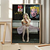 Papermoon Bild (New Marilyn, B x H: 50 x 70 cm, Ohne Passepartout, Rahmen Eiche) | BAUHAUS