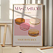 Papermoon Bild (French Macaron, B x H: 80 x 110 cm, Mit Passepartout, Rahmen Eiche) | BAUHAUS