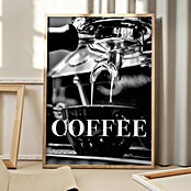 Papermoon Bild (Coffee Text, B x H: 80 x 110 cm, Mit Passepartout, Rahmen Eiche) | BAUHAUS