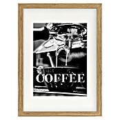 Papermoon Bild (Coffee Text, B x H: 80 x 110 cm, Mit Passepartout, Rahmen Eiche) | BAUHAUS