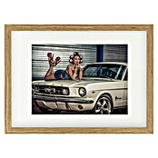 Papermoon Bild (Drive my Car, B x H: 80 x 60 cm, Mit Passepartout, Rahmen Eiche) | BAUHAUS