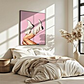 Papermoon Bild (Boots Glitter Pink, B x H: 70 x 100 cm, Ohne Passepartout, Rahmen Eiche) | BAUHAUS