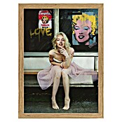 Papermoon Bild (New Marilyn, B x H: 50 x 70 cm, Ohne Passepartout, Rahmen Eiche) | BAUHAUS