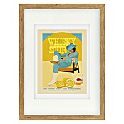 Papermoon Bild (Cocktails Whisky Sour, B x H: 40 x 50 cm, Mit Passepartout, Rahmen Eiche) | BAUHAUS