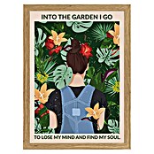 Papermoon Bild (Into the Garden, B x H: 50 x 70 cm, Ohne Passepartout, Rahmen Eiche) | BAUHAUS