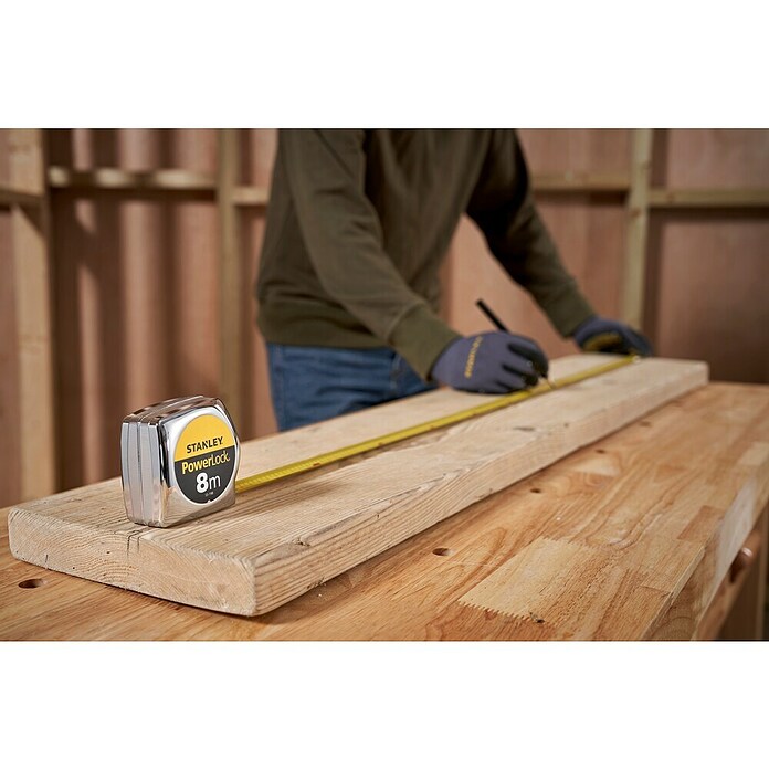 Stanley Rolbandmaat PowerLock (8 m) | BAUHAUS