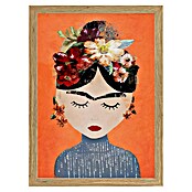 Papermoon Bild (Treechild Frida Orange, B x H: 40 x 50 cm, Ohne Passepartout, Rahmen Eiche) | BAUHAUS
