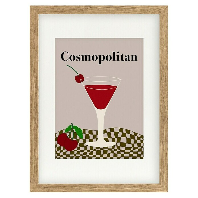 Papermoon Bild (Cosmopolitan, B x H: 40 x 50 cm, Mit Passepartout, Rahmen Eiche) | BAUHAUS