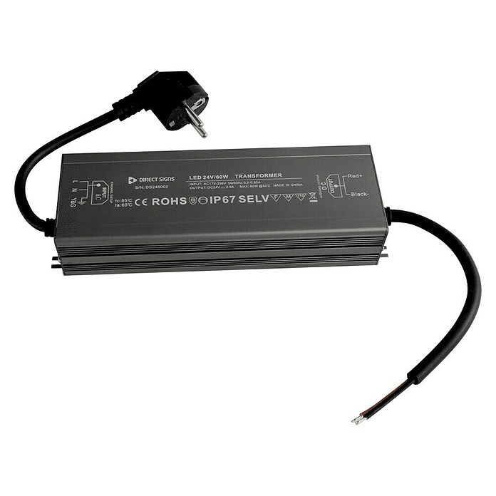 Direct Signs LED-Trafo (60 W, 24 V, Grau) | BAUHAUS