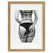 Papermoon Bild (Love & a loaded Gun, B x H: 80 x 110 cm, Mit Passepartout, Rahmen Eiche) | BAUHAUS