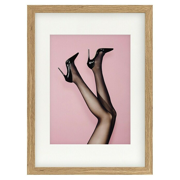 Papermoon Bild (Kick up your Heels, B x H: 80 x 110 cm, Mit Passepartout, Rahmen Eiche) | BAUHAUS
