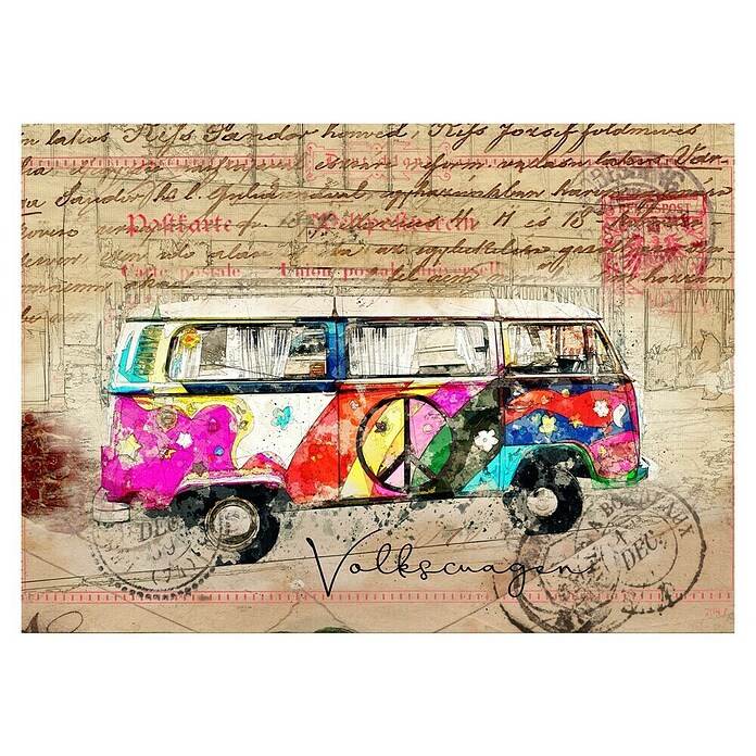Papermoon Poster (VW Combi Art, B x H: 100 x 70 cm, Ohne Passepartout) | BAUHAUS