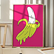 Papermoon Bild (Melting Pink Banana, B x H: 50 x 70 cm, Ohne Passepartout, Rahmen Eiche) | BAUHAUS
