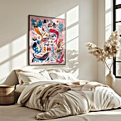 Papermoon Bild (Mercats and Caticorns, B x H: 70 x 100 cm, Ohne Passepartout, Rahmen Eiche) | BAUHAUS