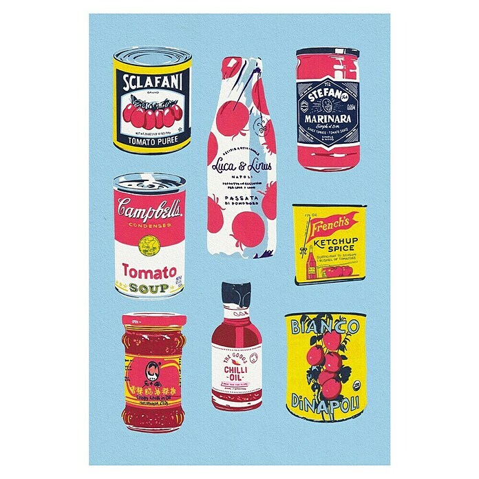 Papermoon Poster (Canned Tomatoes, B x H: 70 x 100 cm, Ohne Passepartout) | BAUHAUS