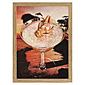 Papermoon Bild (Pink Margarita, B x H: 60 x 80 cm, Ohne Passepartout, Rahmen Eiche) | BAUHAUS
