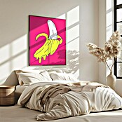 Papermoon Bild (Melting Pink Banana, B x H: 50 x 70 cm, Ohne Passepartout, Rahmen Eiche) | BAUHAUS