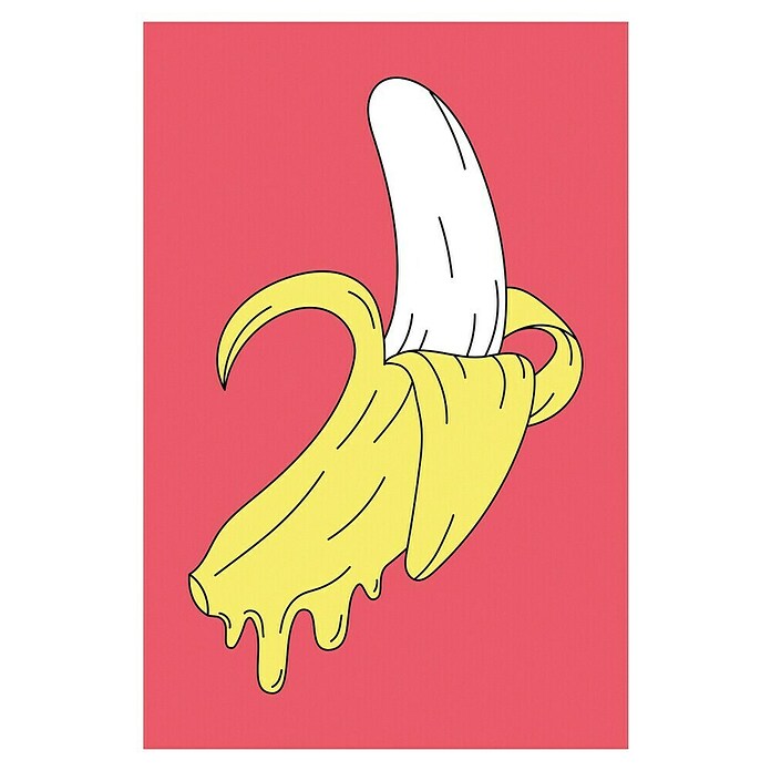 Papermoon Poster (Melting Pink Banana, B x H: 100 x 140 cm, Ohne Passepartout) | BAUHAUS