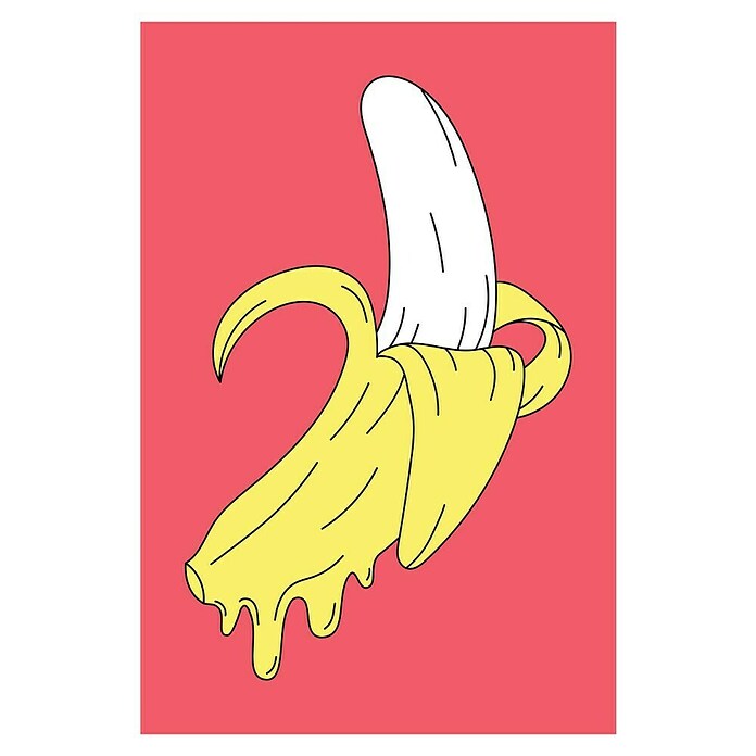 Papermoon Poster (Melting Pink Banana, B x H: 70 x 100 cm, Ohne Passepartout) | BAUHAUS