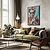 Papermoon Bild (Frida Chihuahua, B x H: 100 x 140 cm, Ohne Passepartout, Rahmen Schwarz) | BAUHAUS