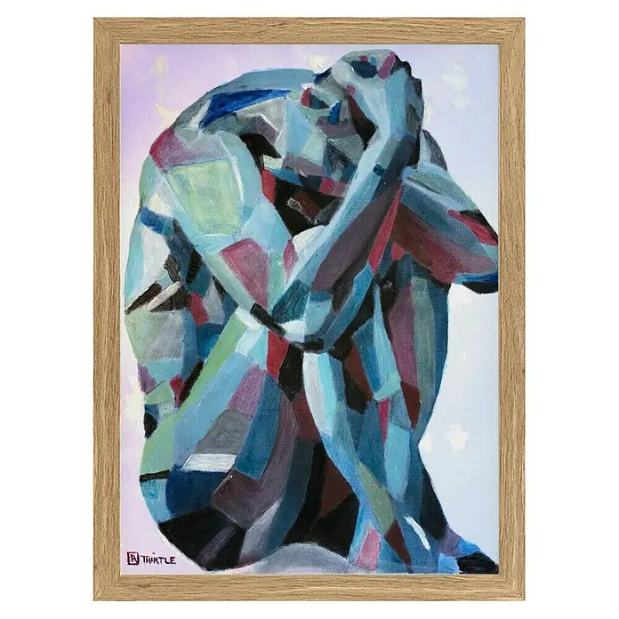 Papermoon BildSelf Reflection, B x H: 100 x 140 cm, Ohne Passepartout, Rahmen Eiche - Vorderansicht
