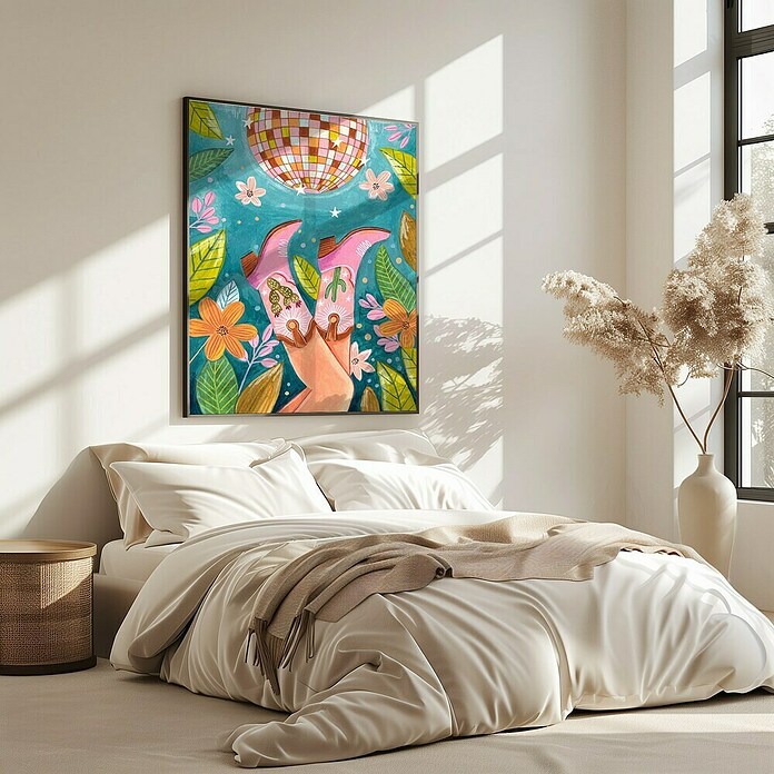 Papermoon Bild (Boots and Disco, B x H: 50 x 70 cm, Ohne Passepartout, Rahmen Eiche) | BAUHAUS