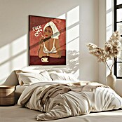 Papermoon Bild (Morning Coffee, B x H: 100 x 140 cm, Mit Passepartout, Rahmen Eiche) | BAUHAUS