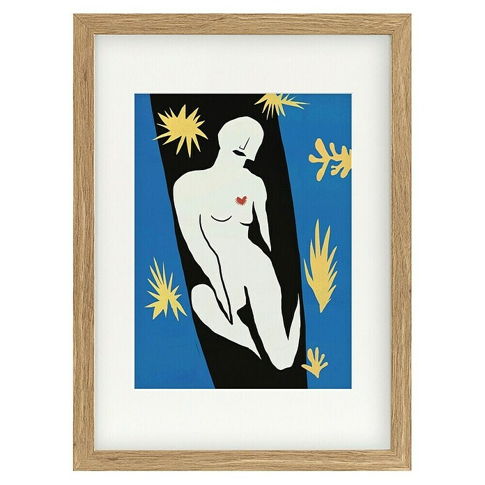Papermoon Bild (Abstract Figure, B x H: 50 x 70 cm, Mit Passepartout, Rahmen Eiche) | BAUHAUS